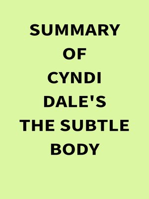 cover image of Summary of Cyndi Dale's the Subtle Body